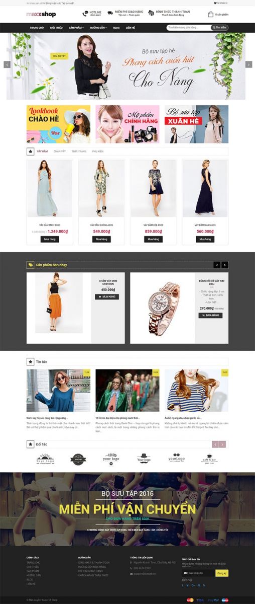 Thiết kế website bán hàng thời trang